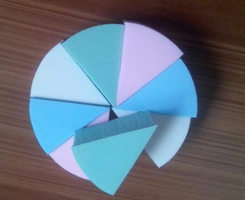 Round Wet And Dry Eight-cut Powder Puff Triangle Foundation Makeup Sponge