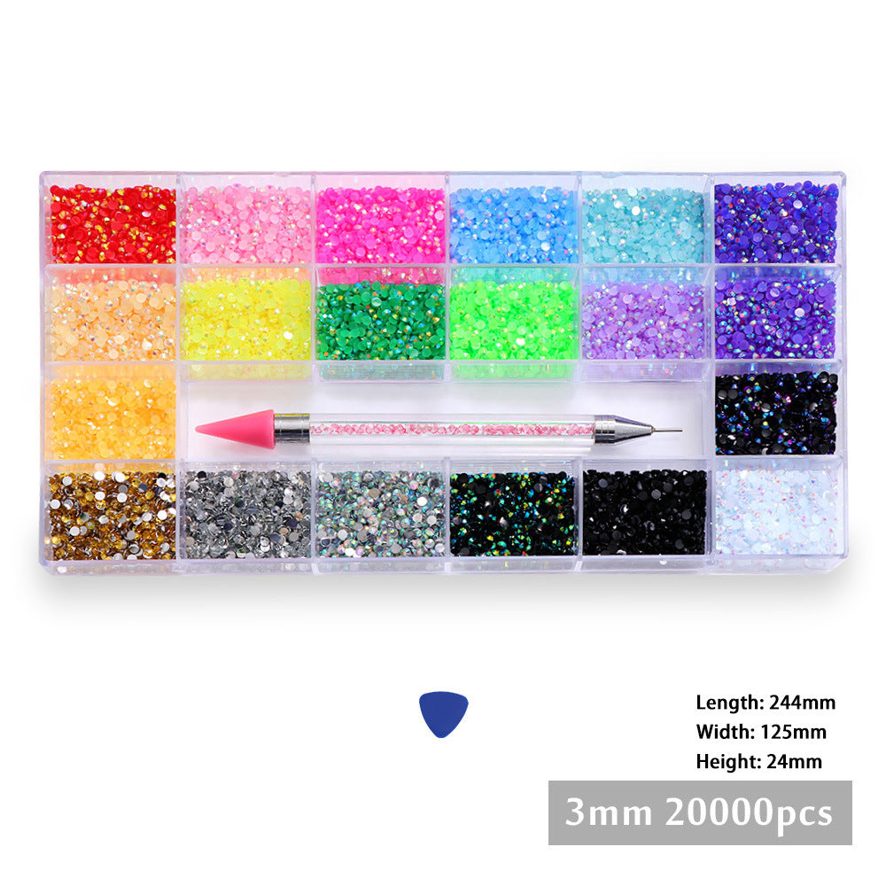 Nail Ornament 3 Mm20 Grid Boxed Jewelry Accessories