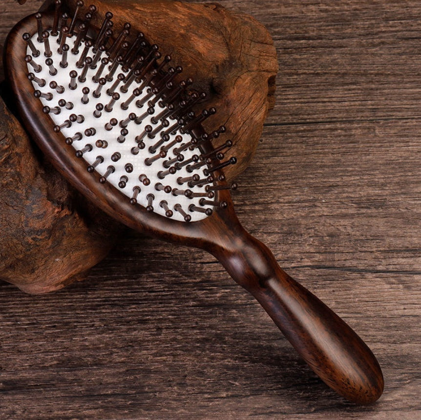 Natural Sandalwood Air Cushion Comb Bag Comb
