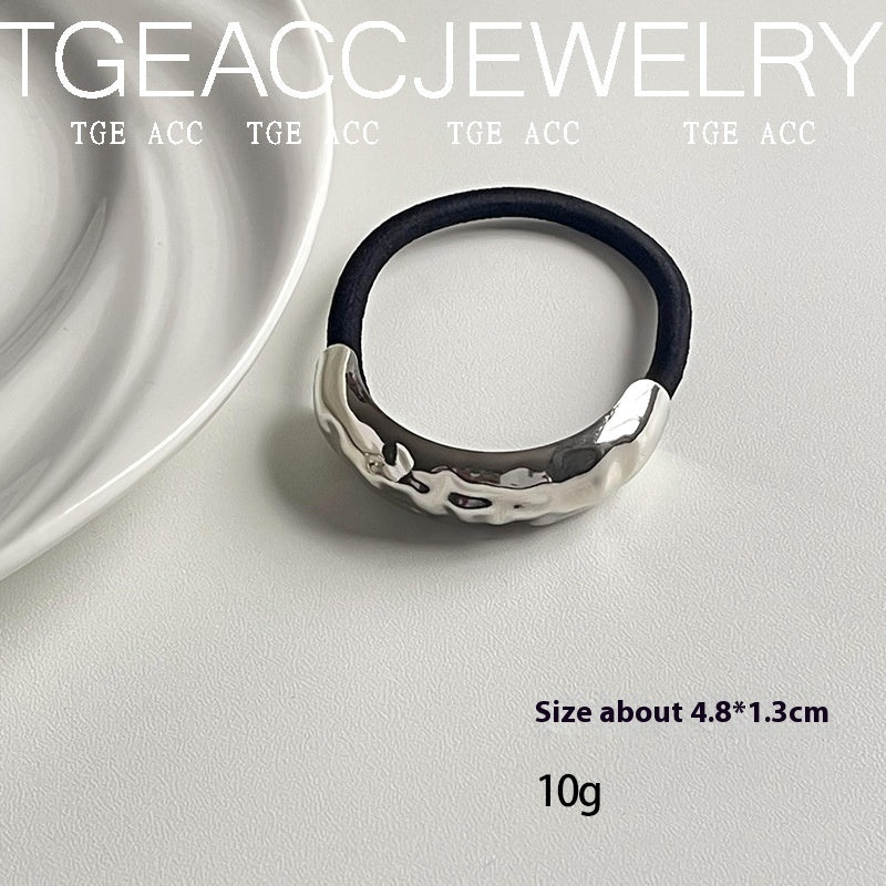 European And American Cold Style Geometric Metal Concave-convex Stretch Retro Head Rope