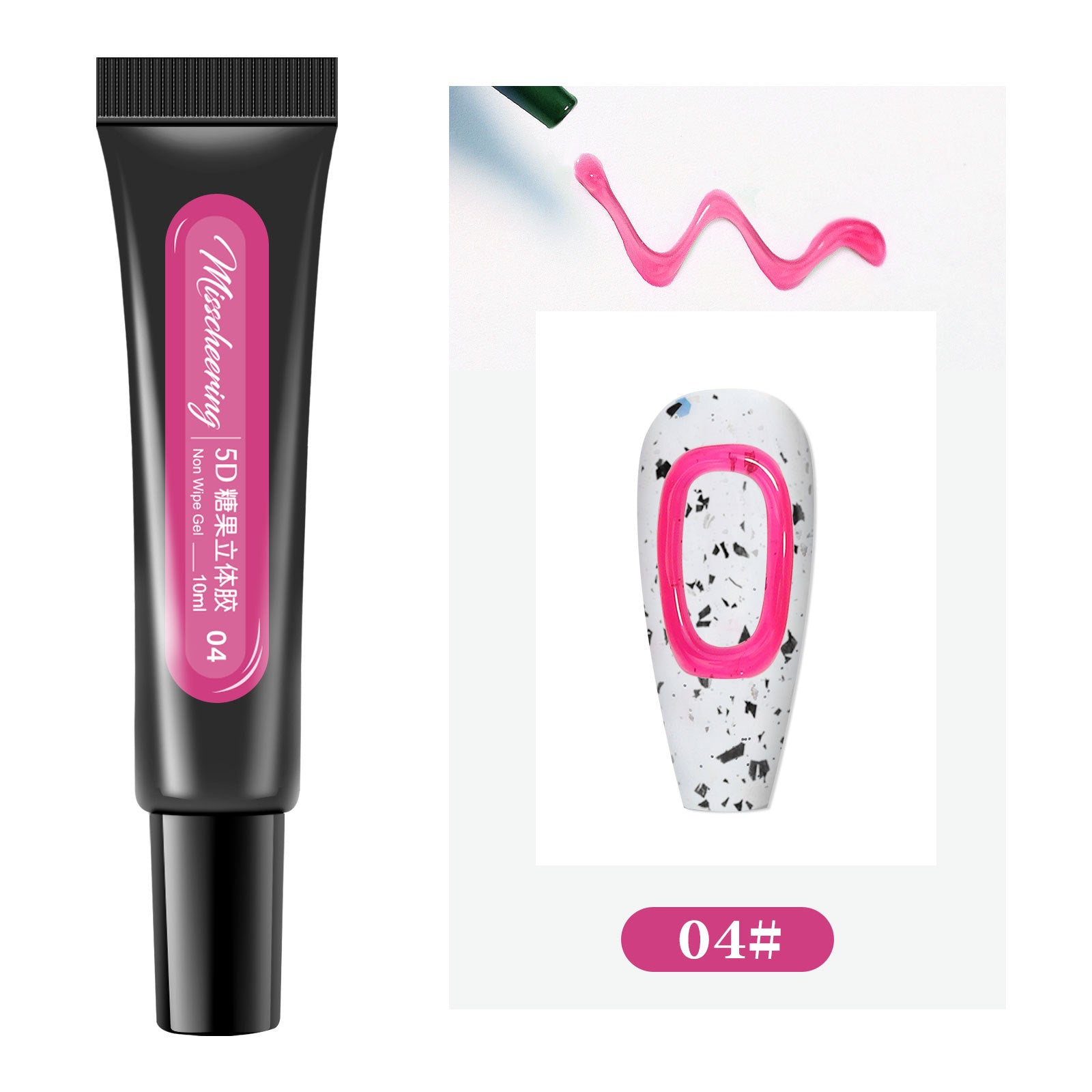 Misscheering 5D Hose Stereoscopic Nail Polish Candy Macaron Jelly Leave-In Gel