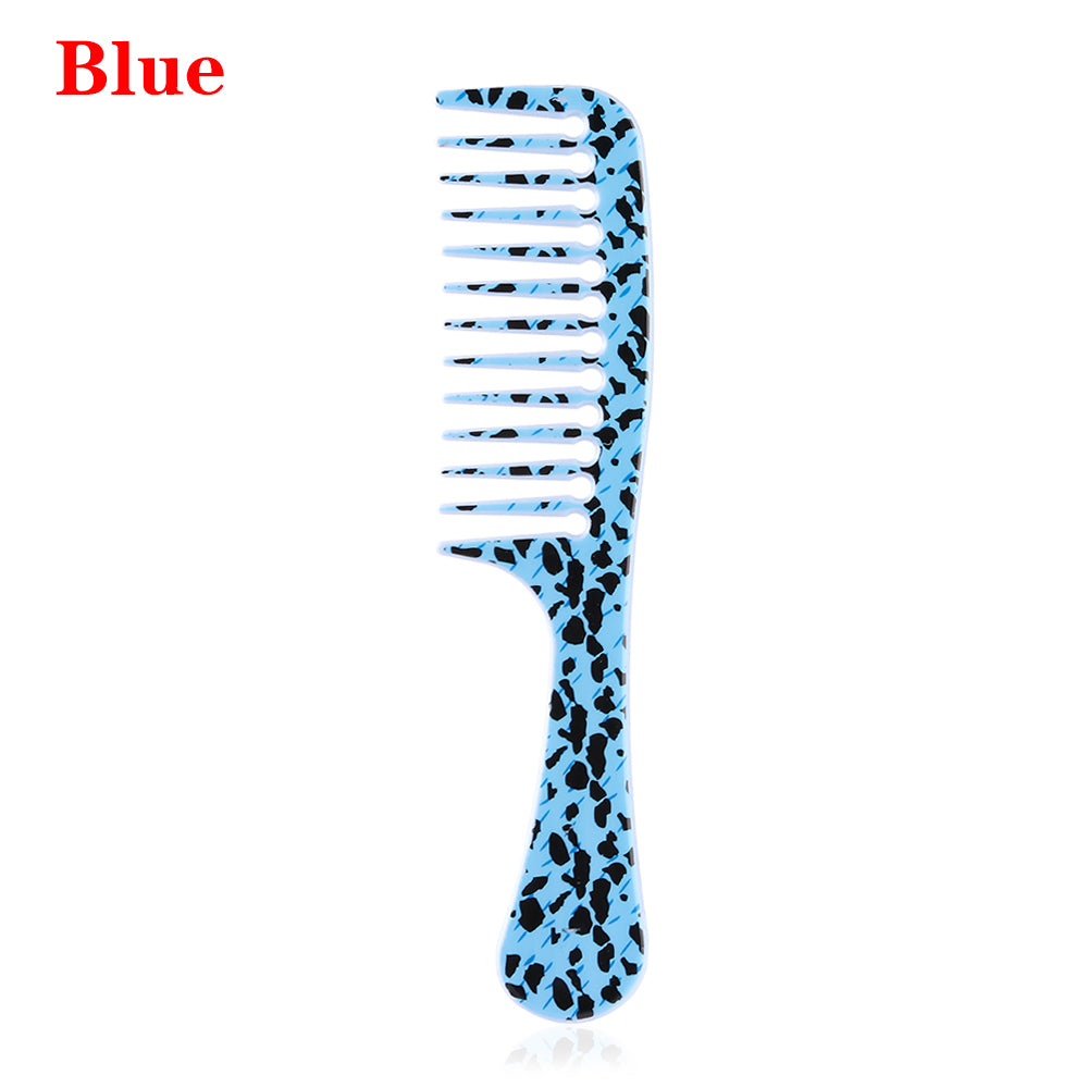 Fashionable Plastic Leopard Print Large Tooth Comb