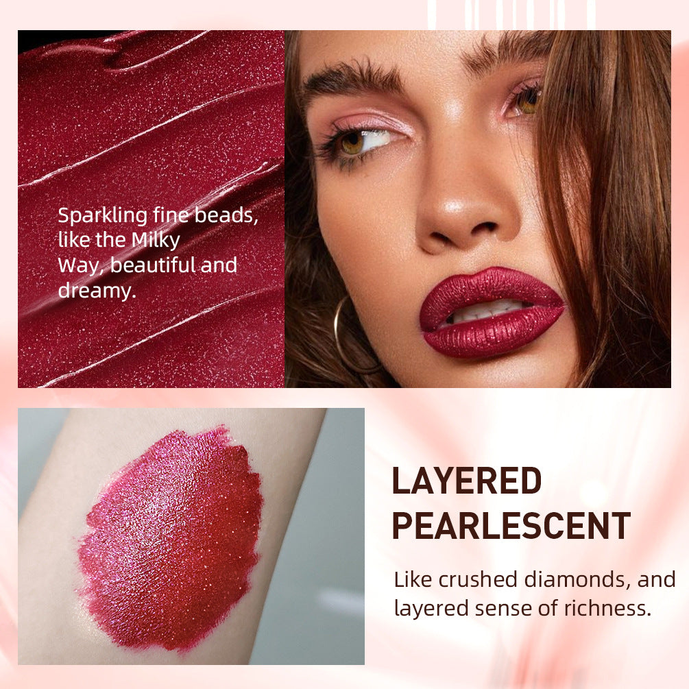 Diamond Liquid Metallic No Stain On Cup Lip Lacquer