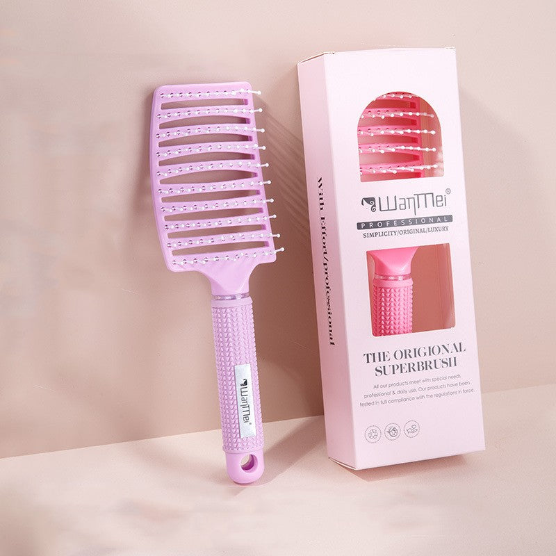 Jelly Color Large Hair Curling Comb Anti-hit