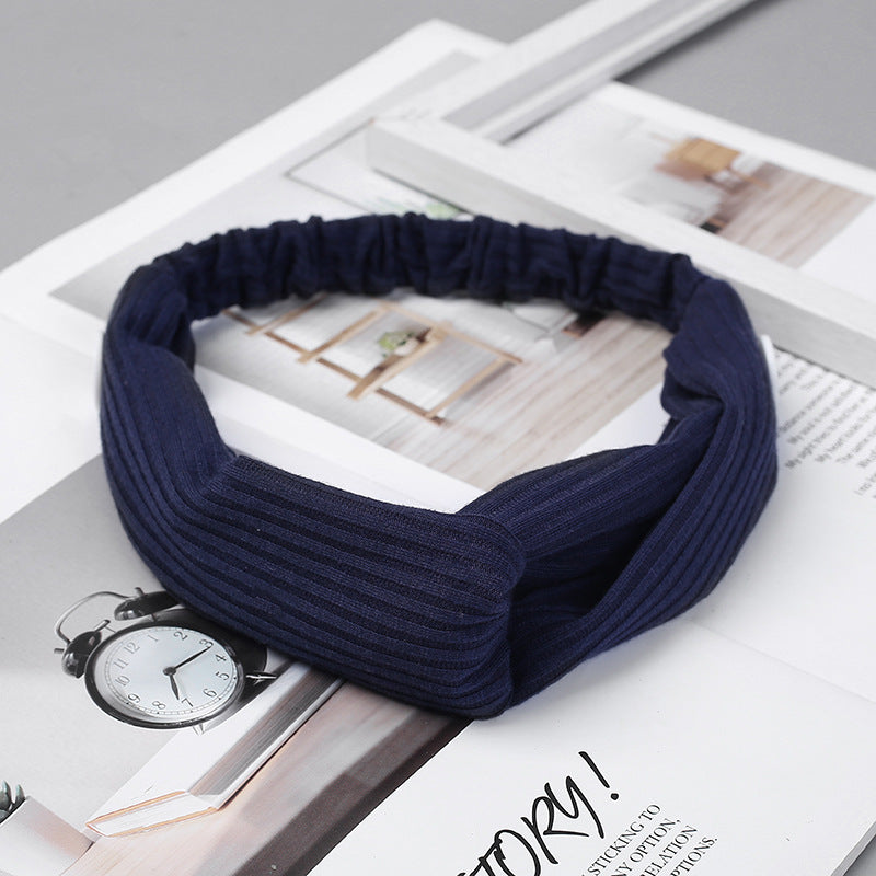 Hairband Cross Knitted Thread Hairware