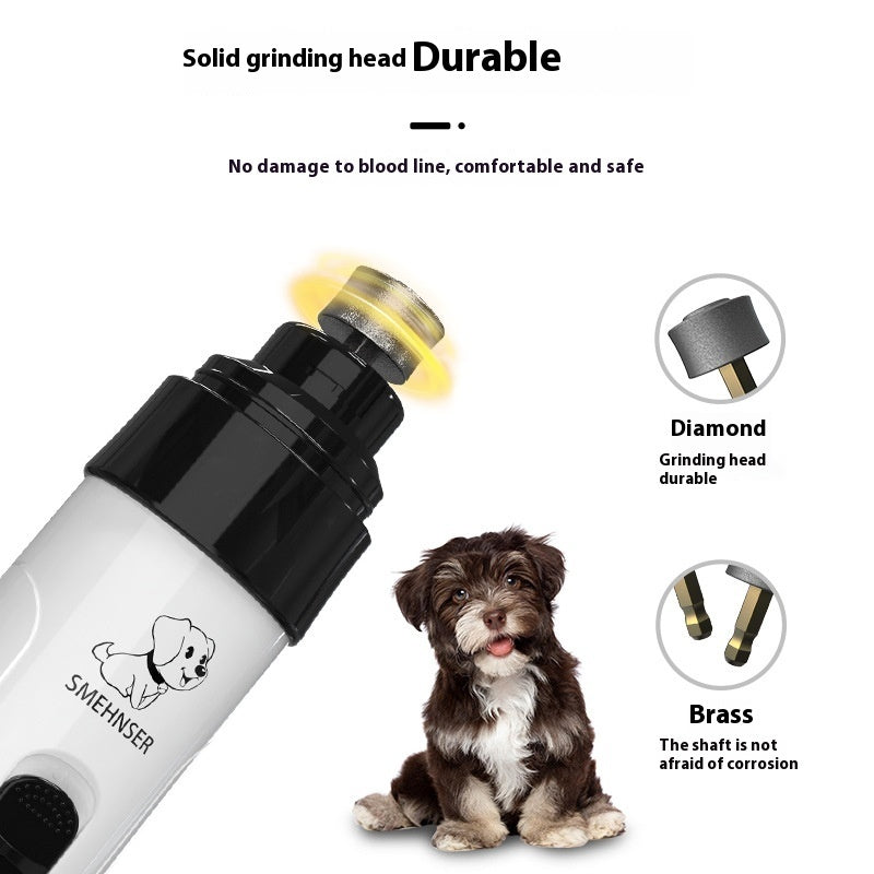 Smehnser Pet Nail Piercing Device Dog Electric Manicure Scissors LED Nail Scissors Set