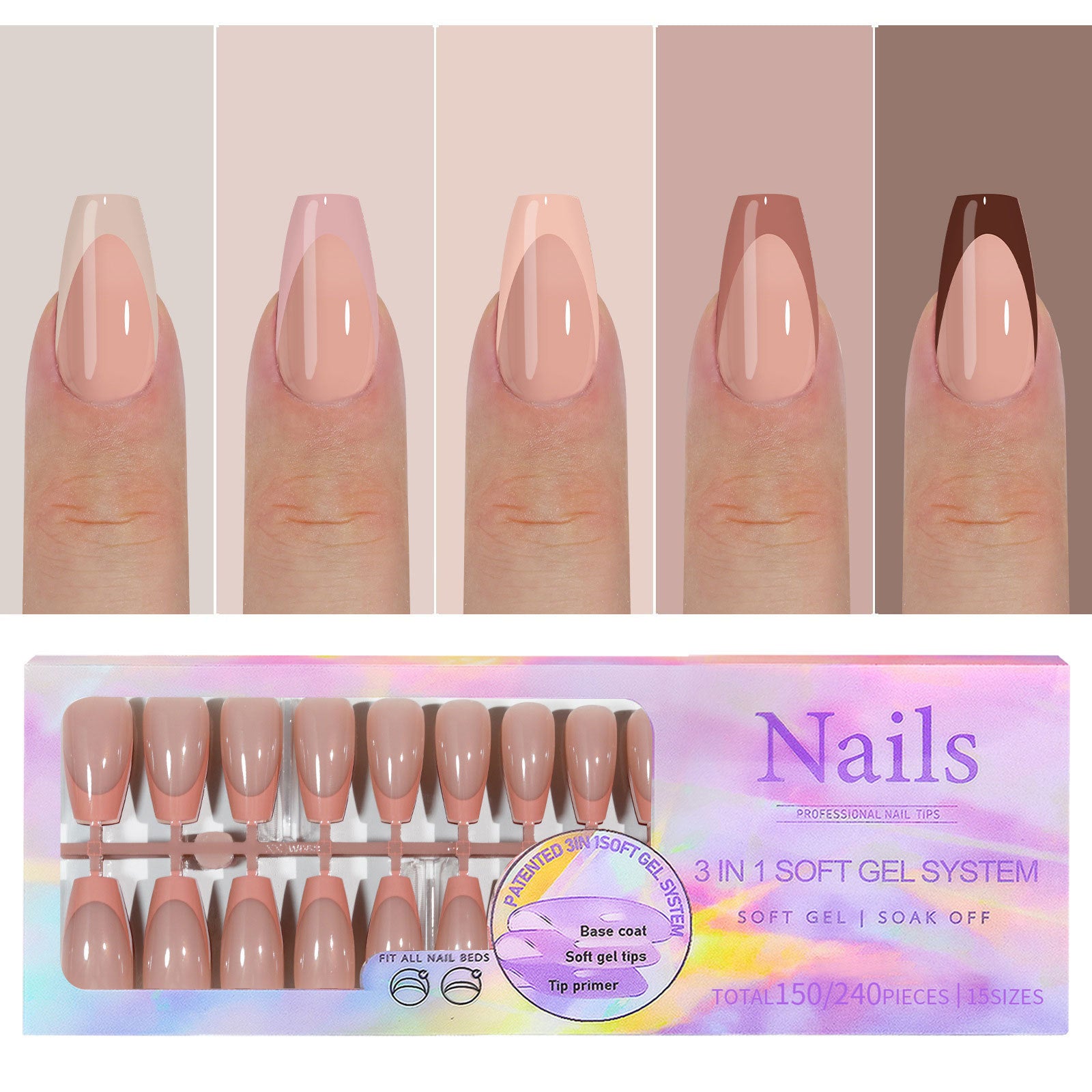 Manicure Wear Nail French Seamless Wear Nail Detachable