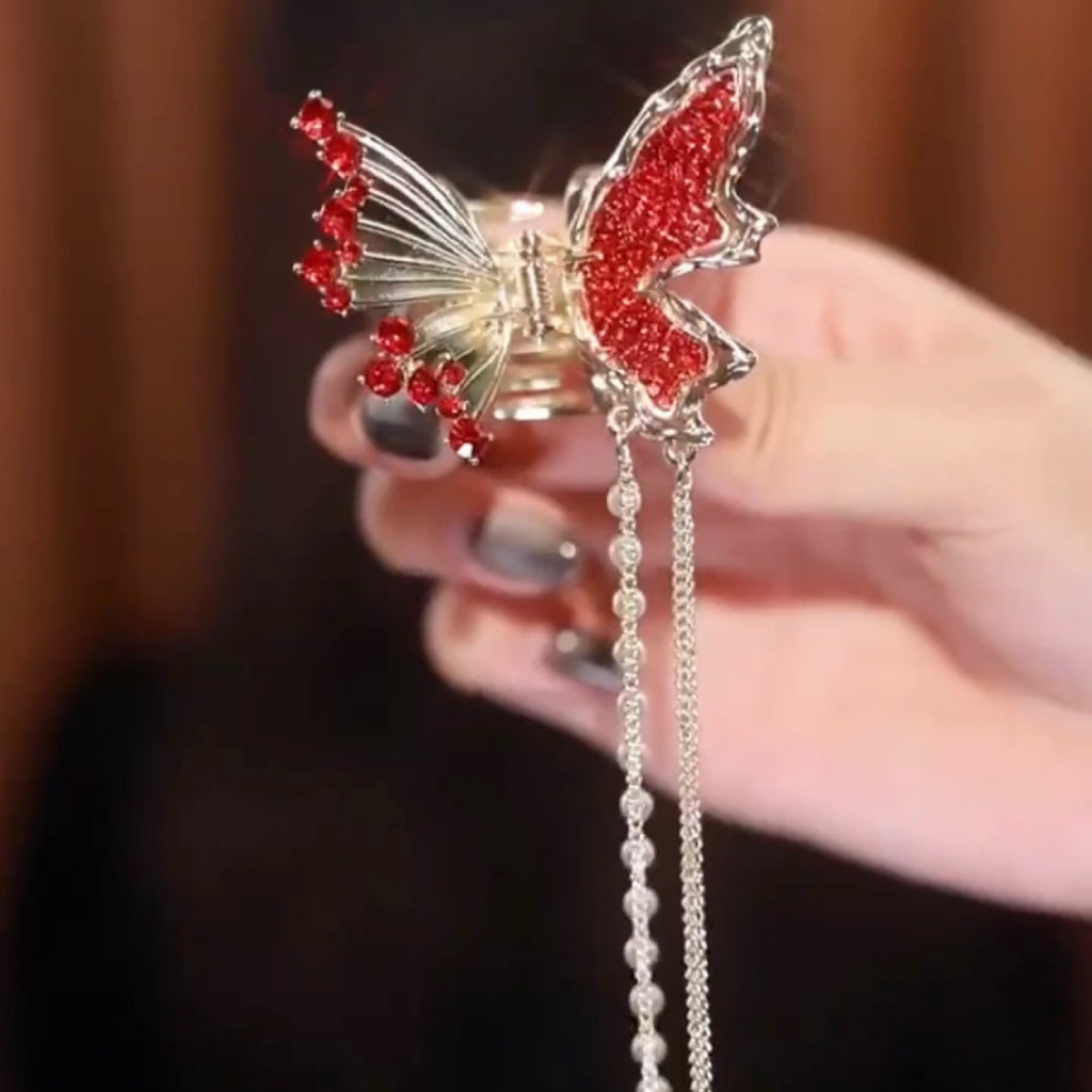 Female Head Tassel Hairpin Small Headdress