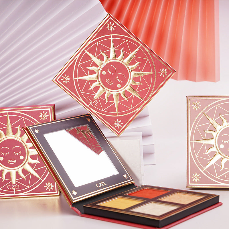 Four-color Blush Box Highlight Repair