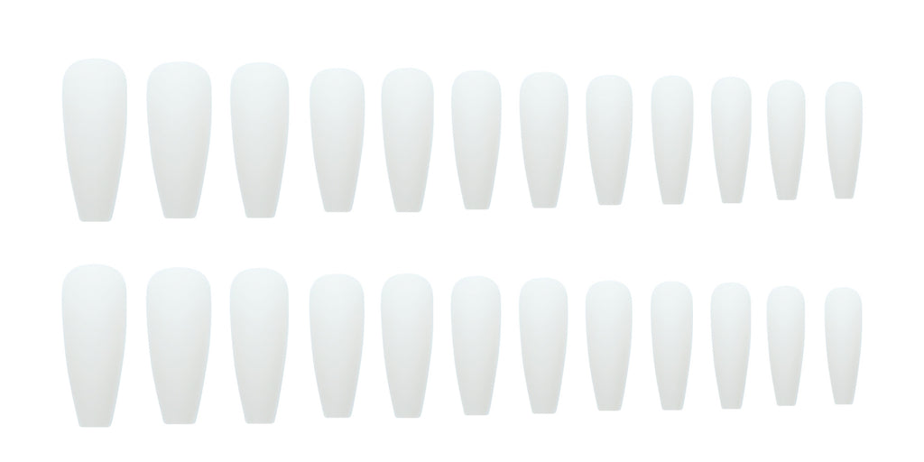 White Long T Grinding Fake Nail Tip Wear