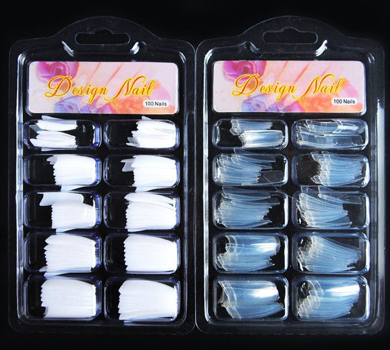 Design Nail Art Set Full Crystal Powder White Transparent Extension
