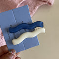 Candy Color Simple And Irregular Acrylic Wave Barrettes