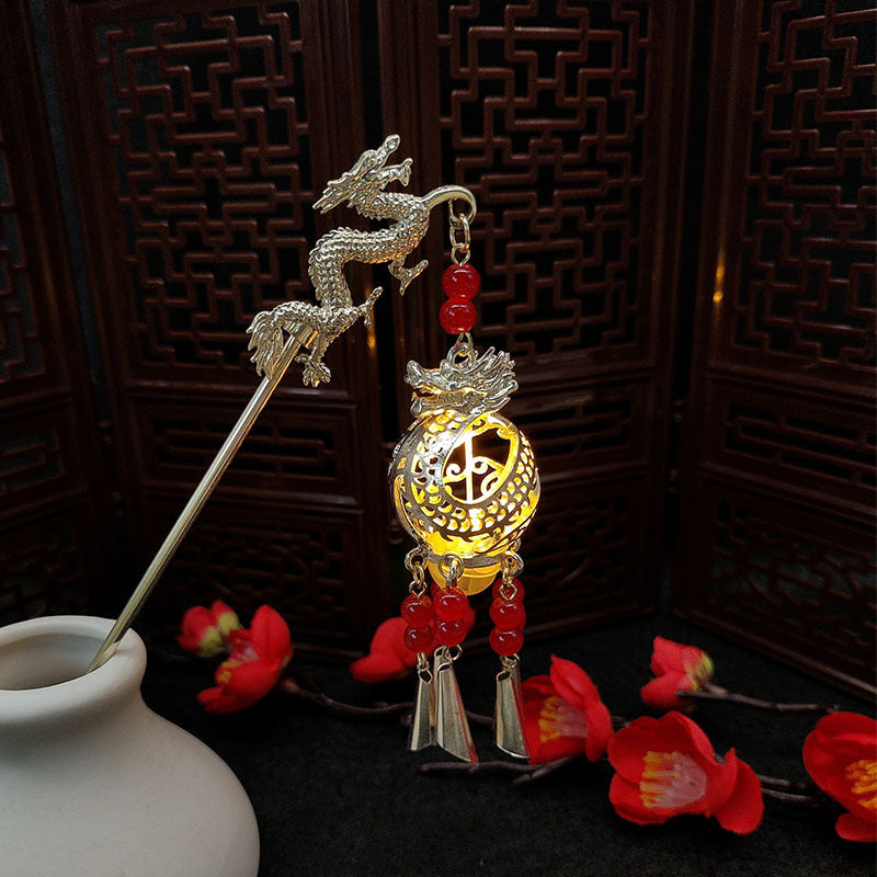 Dragon Year Luminous Lantern Hairpin High Sense