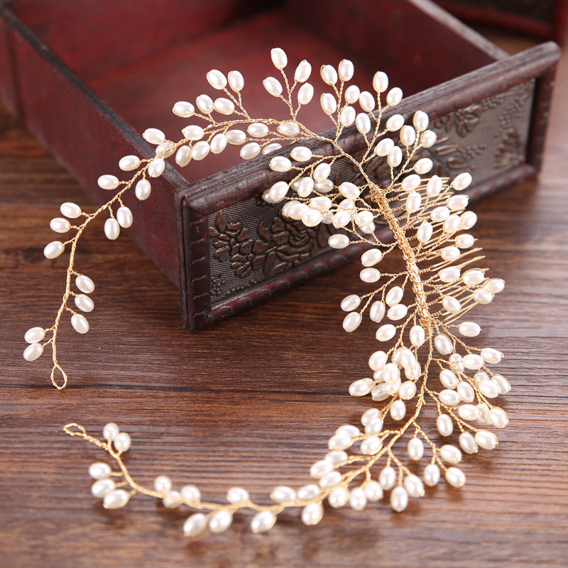 Handmade Glass Crystal Hair Comb For Bride