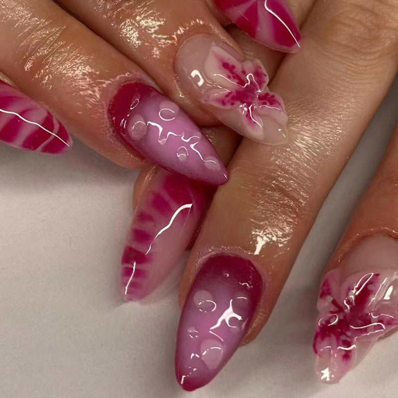 Nail Sticker Three-dimensional Flowers European And American Girls Sweet Style