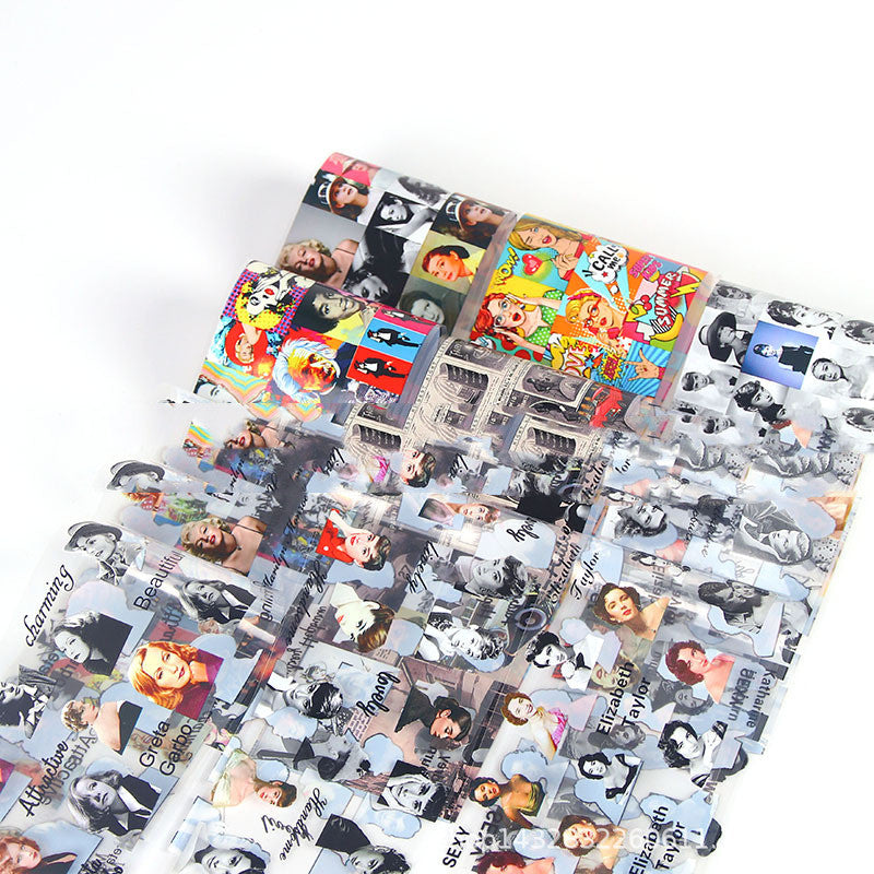 Nail Bag Star Paper Flame Transfer