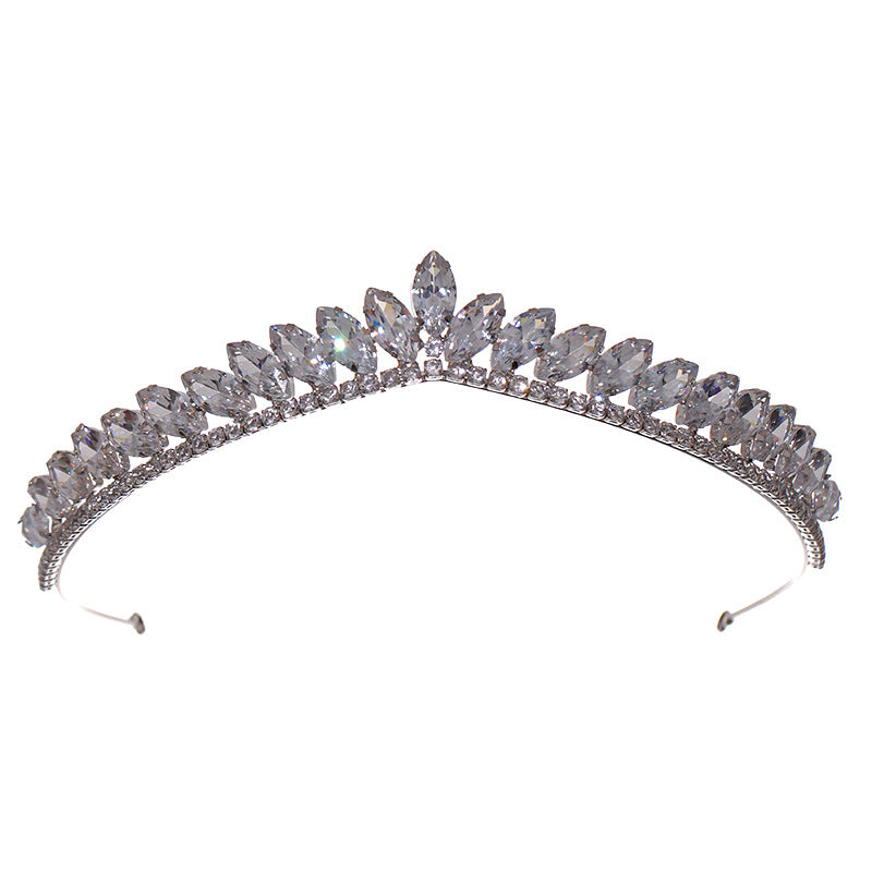 Rhinestone Crown Headband Bridal Zircon