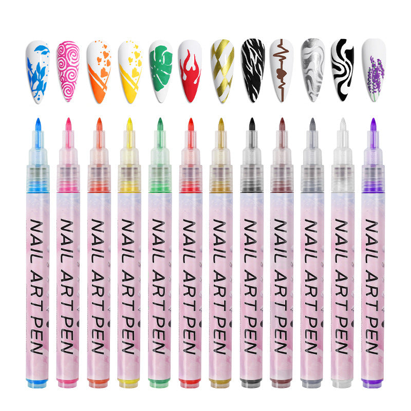 Nail Art Enhancement Acrylic Pigment Paint Pen DIY Modeling Cable