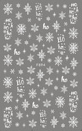 New Pure White Winter Snowflake Nail Stickers