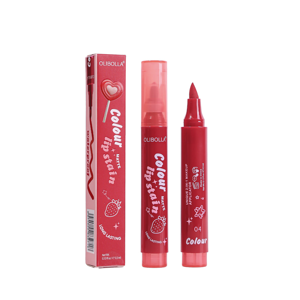 Exclusive For Cross-border Matte Six-color Lip Gloss Lip Liner Lipstick Film Long Lasting And Does Not Fade In Stock Olibolla