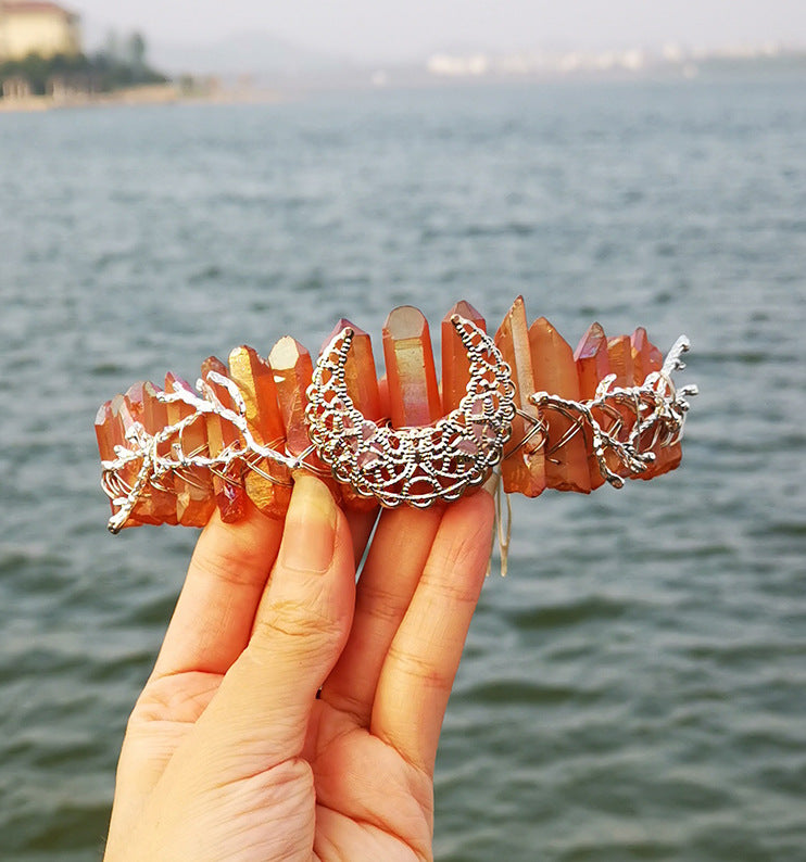 Rock Crystal Party Moon Branch Hairband