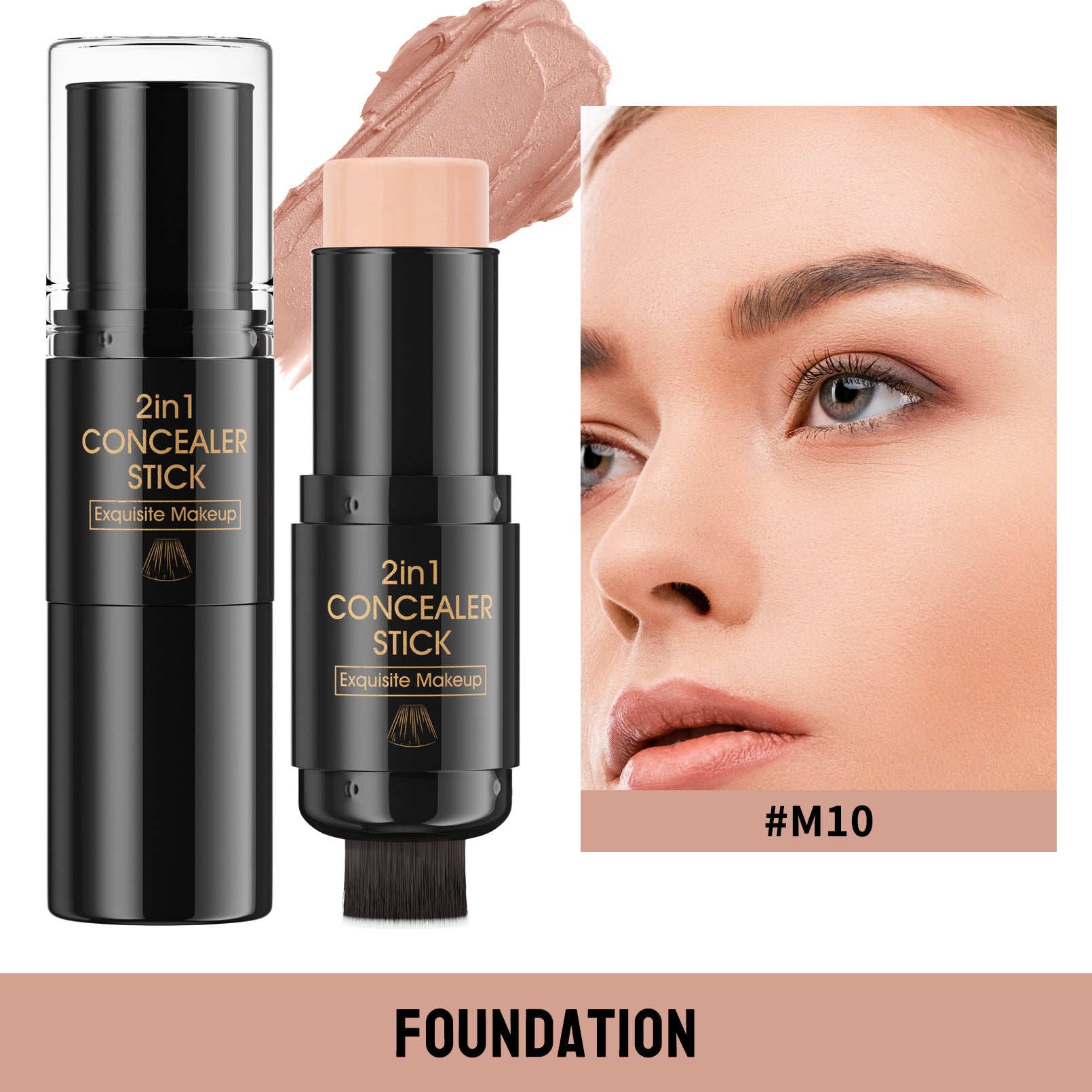 Hellokiss Highlight Blush Double-headed Contour Stick With Brush