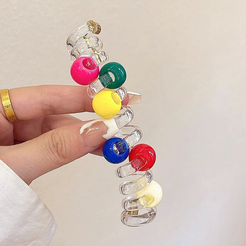Telephone Wire Hair Ties Hair Rope Hair-binding High Elasticity Not Tight Hair