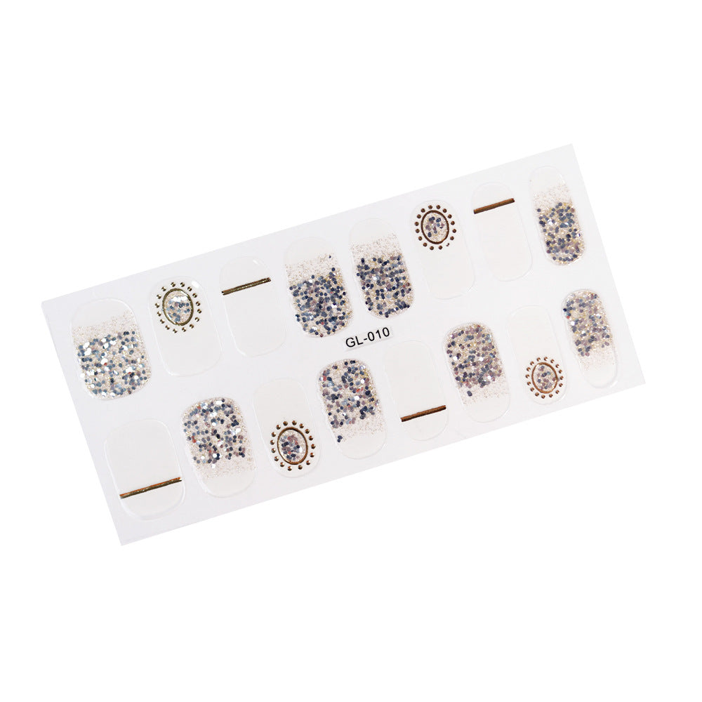 Younail Bronzing Cat's Eye Letters Color Nail Polish Film Nail Stickers Full Stickers