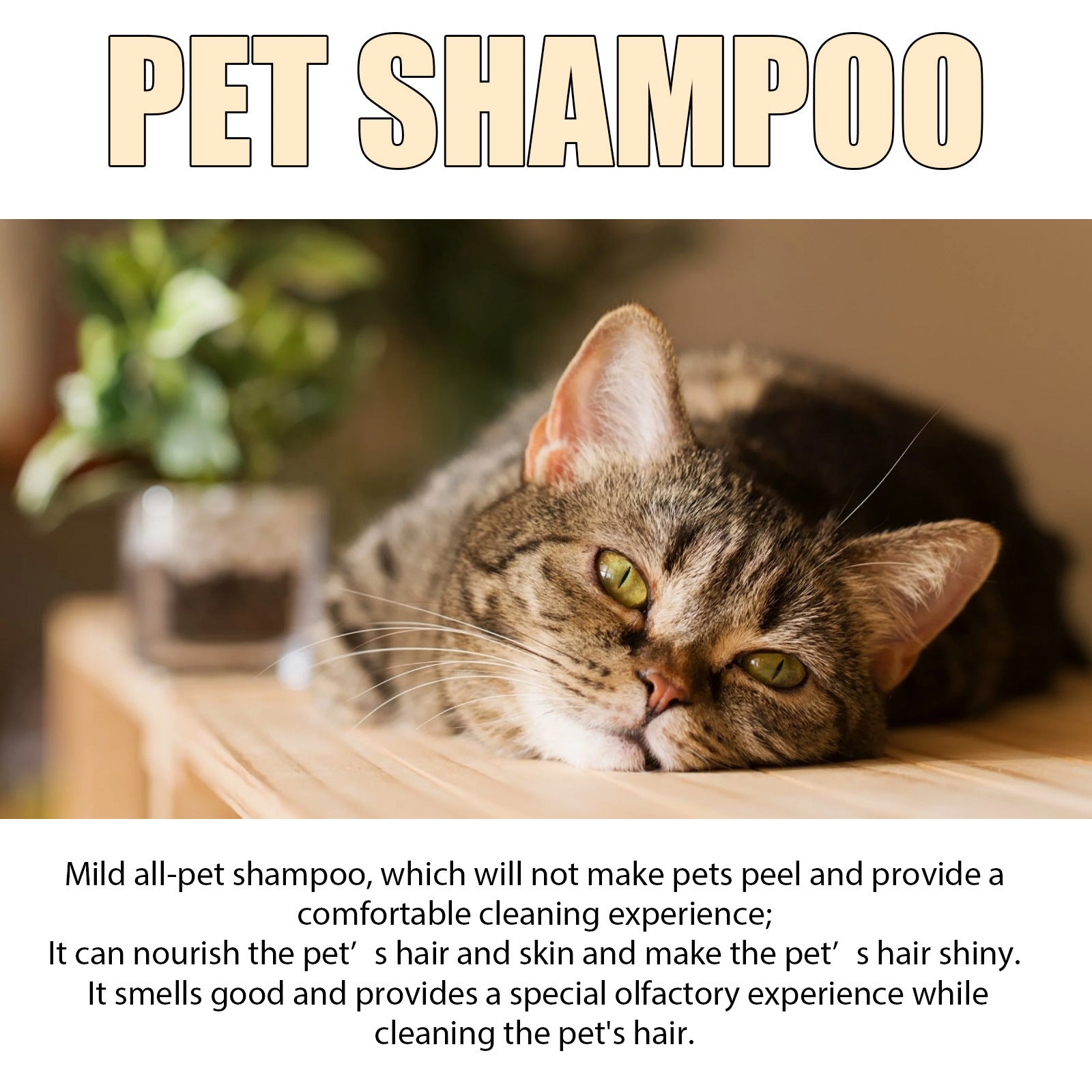 YegBong Pet Shampoo Mild And Clean Pet Cat And Dog Hair Soft And Unknotted Shampoo Shampoo
