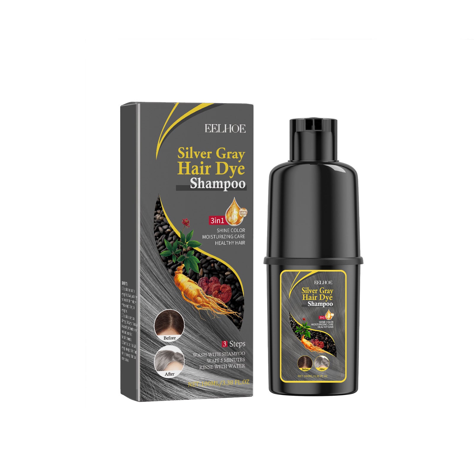 Eelhoe Black Hair Hair Shampoo Mild And Non-irritating Moisturizing