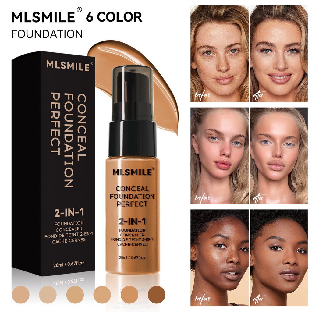 Moisturizing Long Lasting Smear-proof Makeup Concealing Foundation