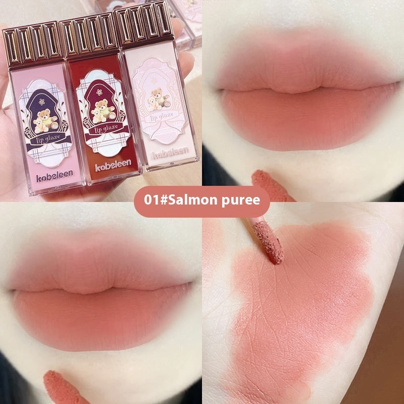 Kobeleen Cloud Bear Lip Lacquer Matte Velvet Matte Waterproof