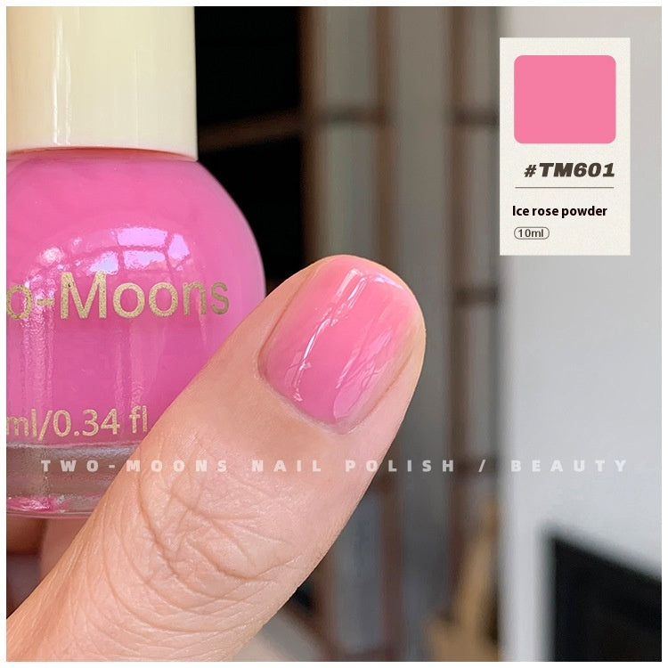Two-Moons Pure Color Sequins Nail Polish Baking-free And Tear-free