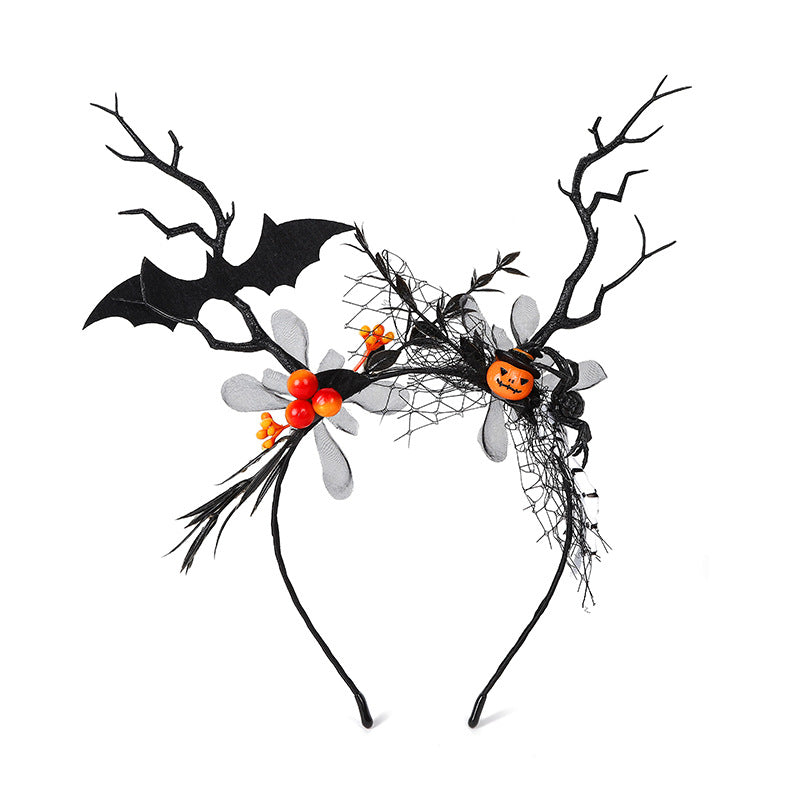 Dark Style Pumpkin Head Cos Halloween Party Funny Hair Accessories