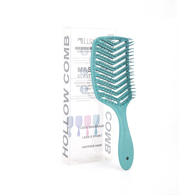 Hollow V-shaped Massage Modeling Big Curved Comb