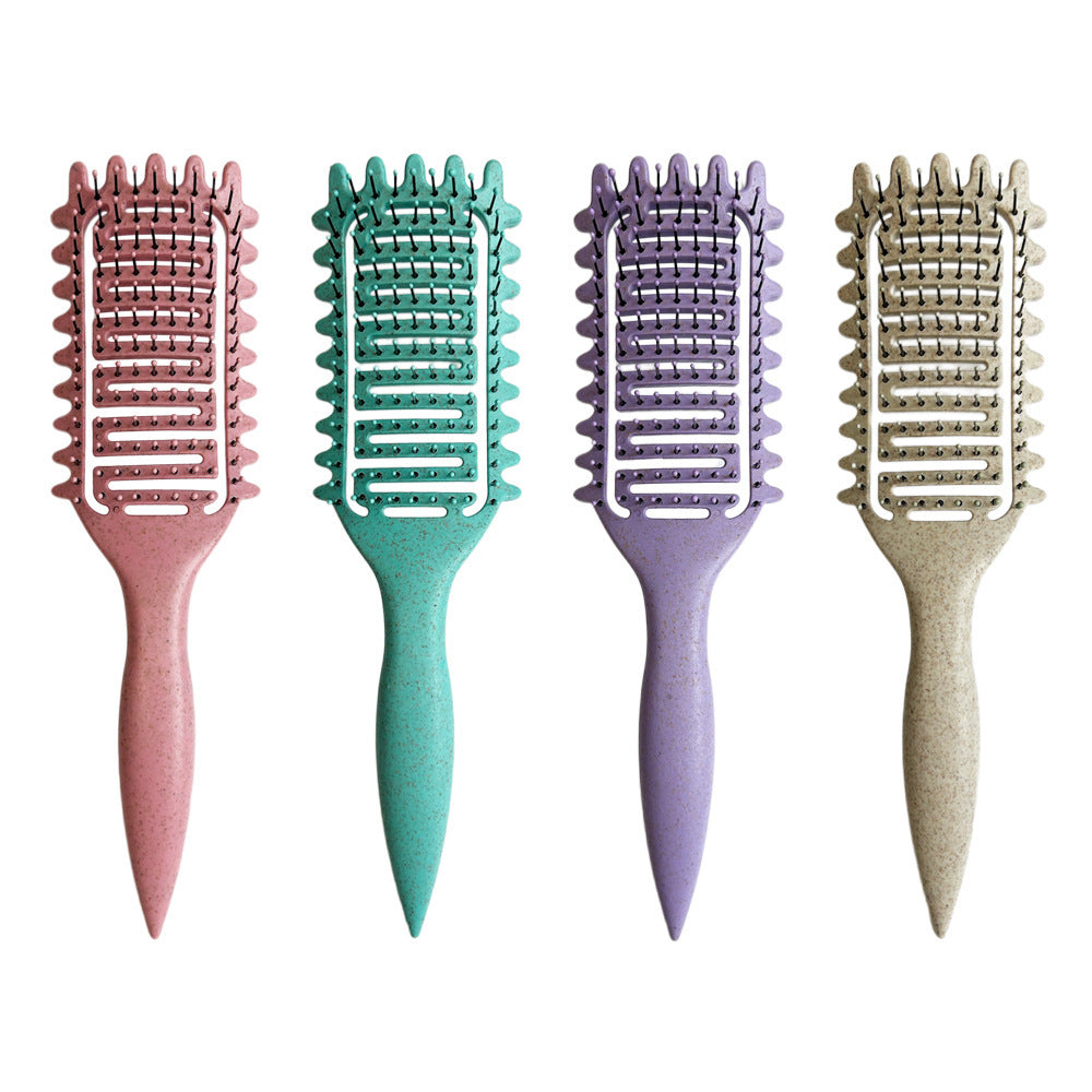 Bounce Curl Definition Shape Fluffy Hair Hollow Comb Wet And Dry Dual-use Head Massage Comb