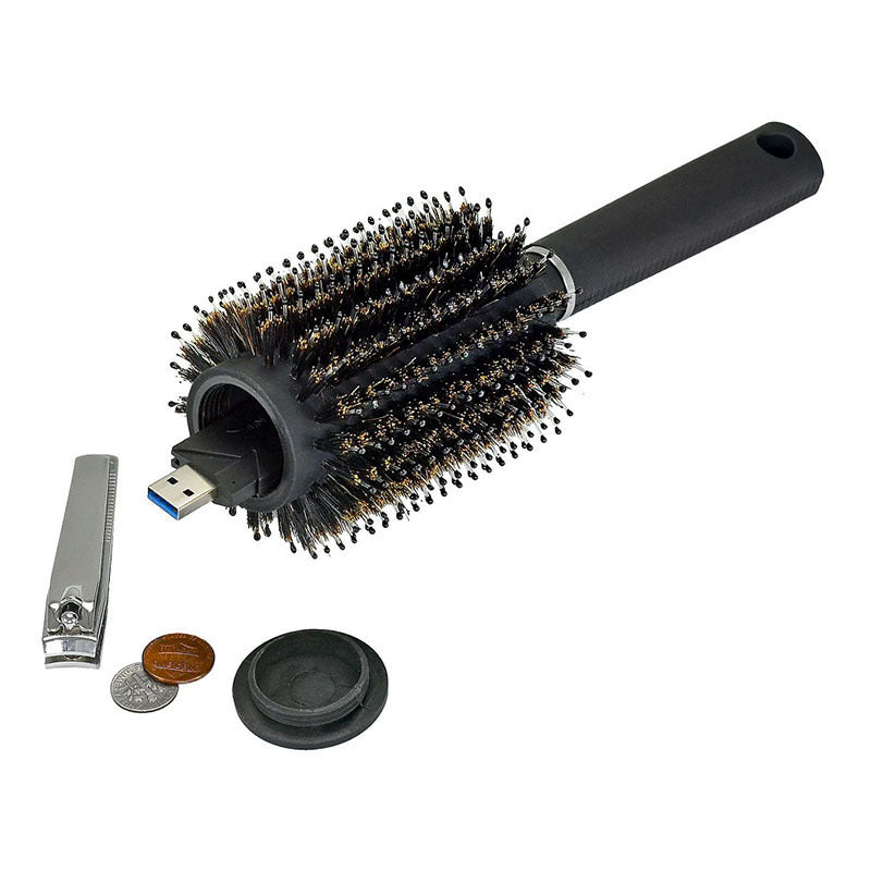 Plastic Concealed Portable Storage Comb Pill Box