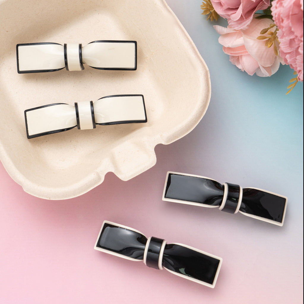Bow Spring Sweet Acrylic Hairpin