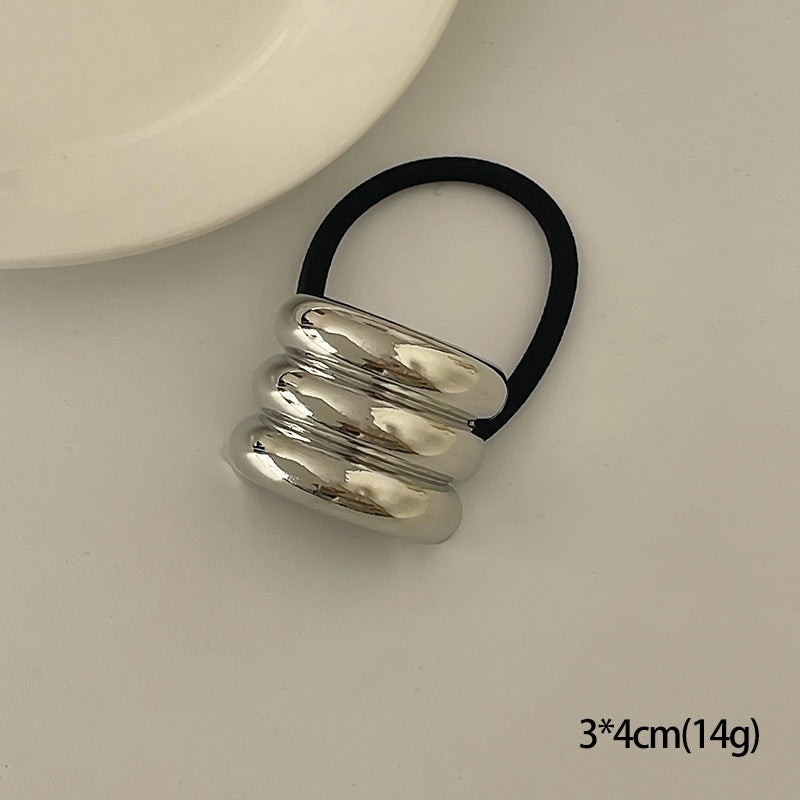 European And American Cold Style Geometric Metal Concave-convex Stretch Retro Head Rope
