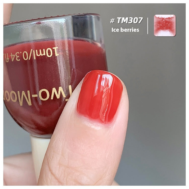 Two-Moons Summer Nail Polish Baking-free Non-tearing Jelly Juicy Grape Amber Strawberry Chopsticks