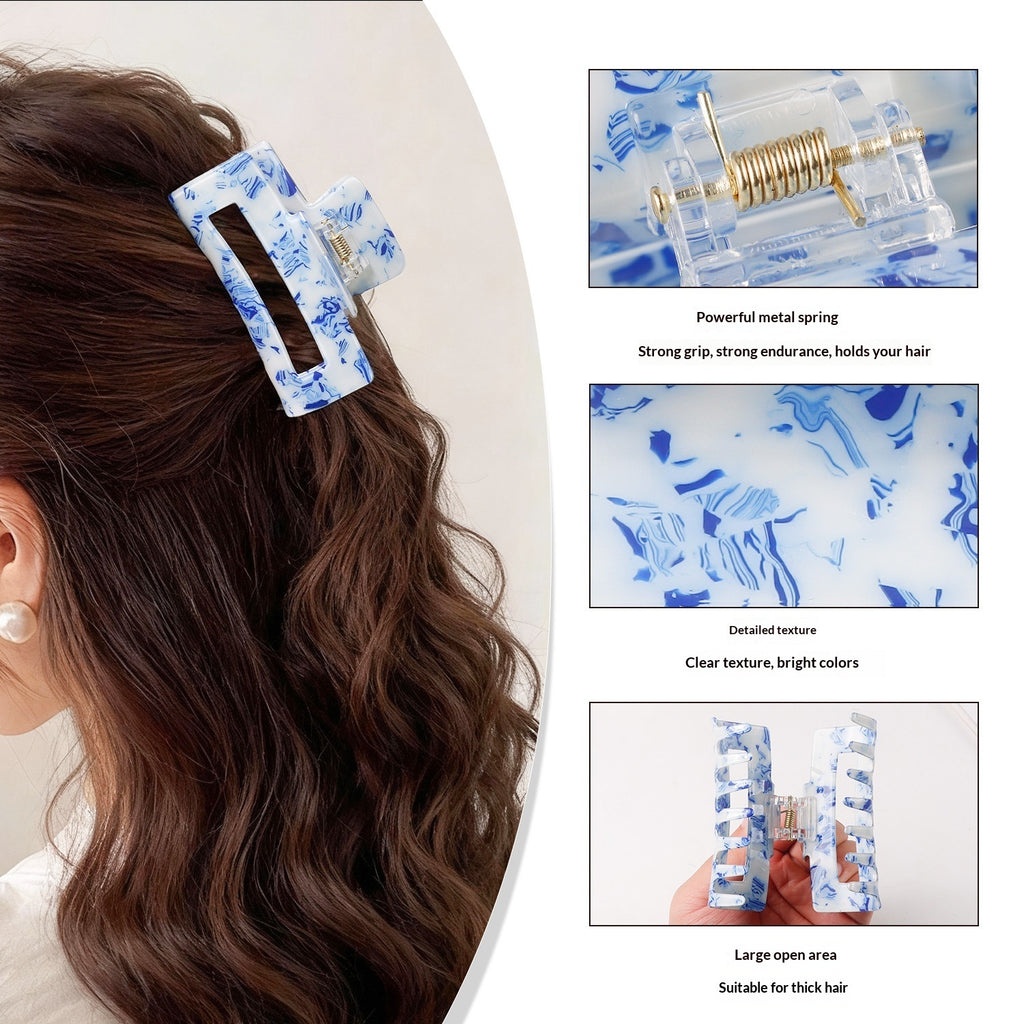 Multi-color Textured Minimalist Chic Versatile Shark Clip