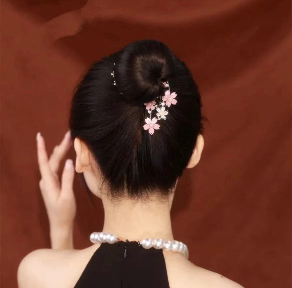 Cherry Blossom Hairpin Female Side Clip