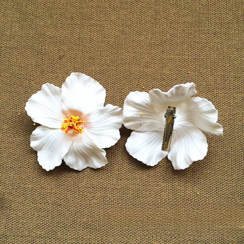 Sweet Seaside Beach Degree Hibiscus Rosa-sinensis Flowers Hairpin Side Clip