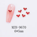 Glass New Year Nail Ornament Red Bow Accessories