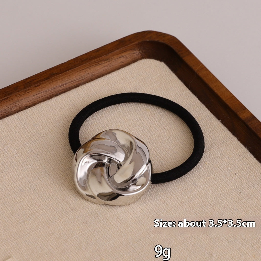 European And American Cold Style Geometric Metal Concave-convex Stretch Retro Head Rope