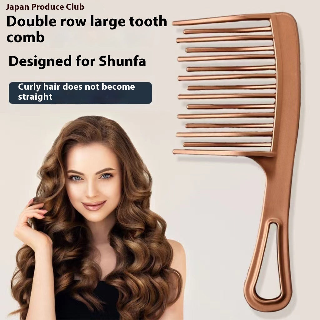 Double Row Large Tooth Comb Curly Hair Design Smooth Hair