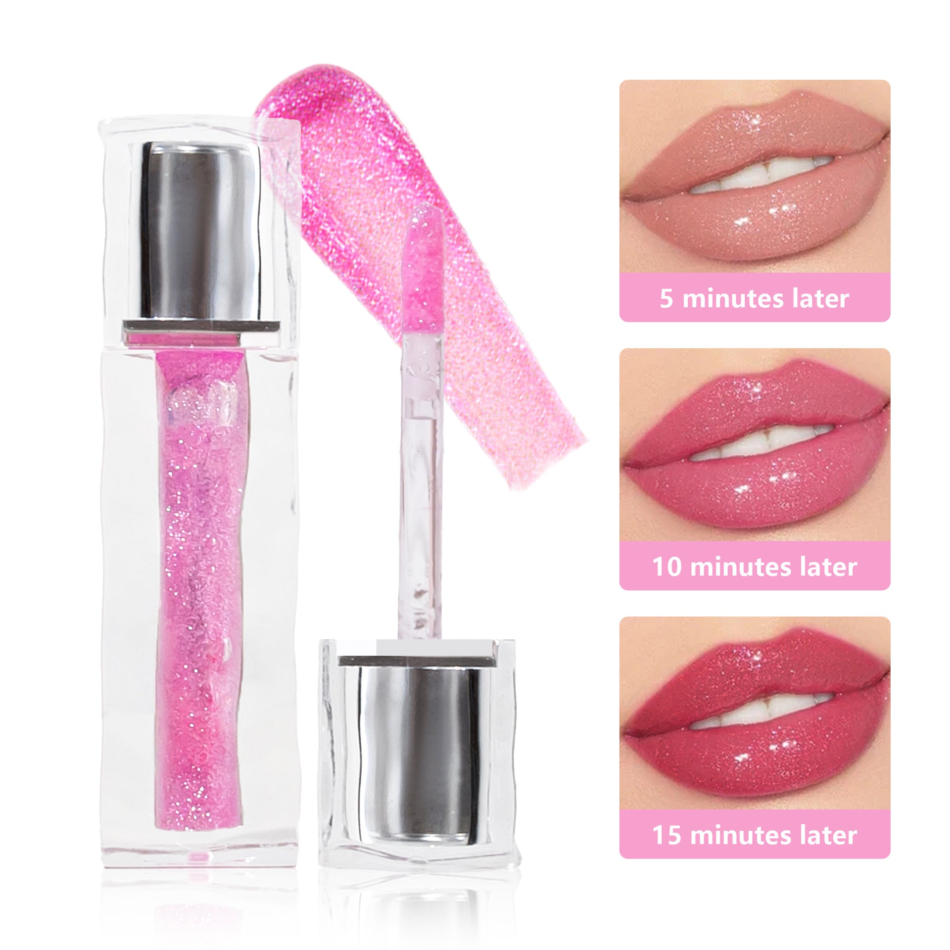 Fade Smooth Lip Fine Lines Nourishing Moisturizing Anti-chapping Color Changing Lip Gloss