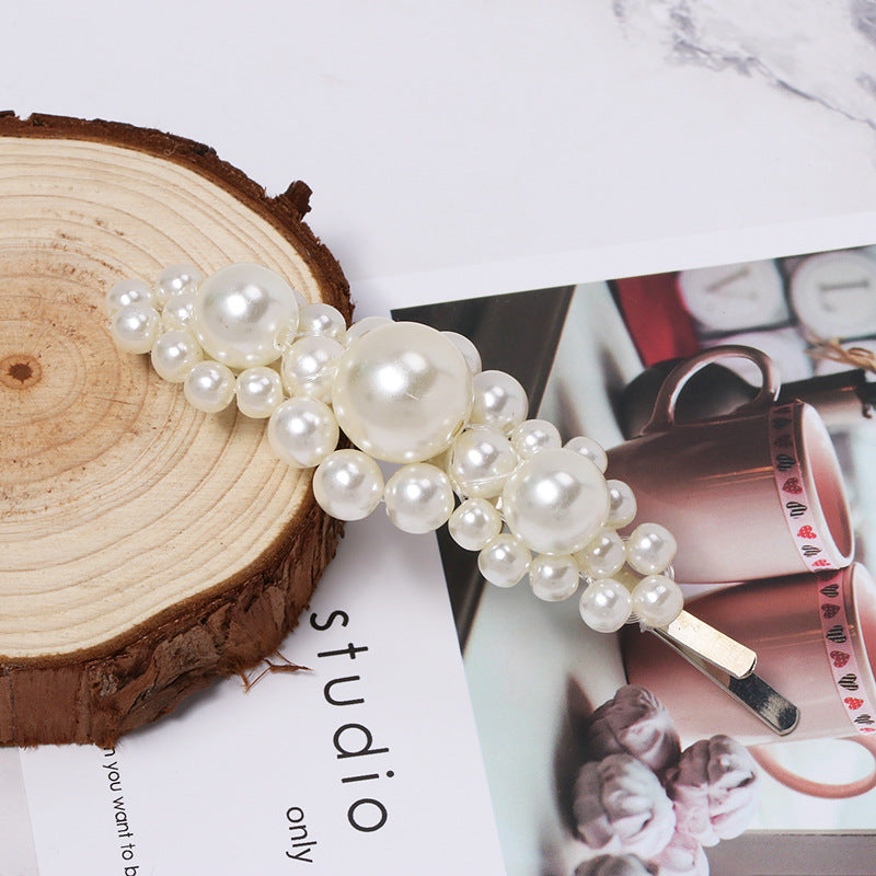 Simple Women's Beautiful Geometric Pearl Hairpin