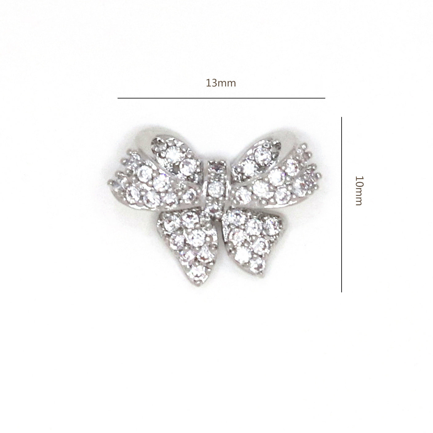 Climate Flowers Bow Zircon Nail Ornament Zircon