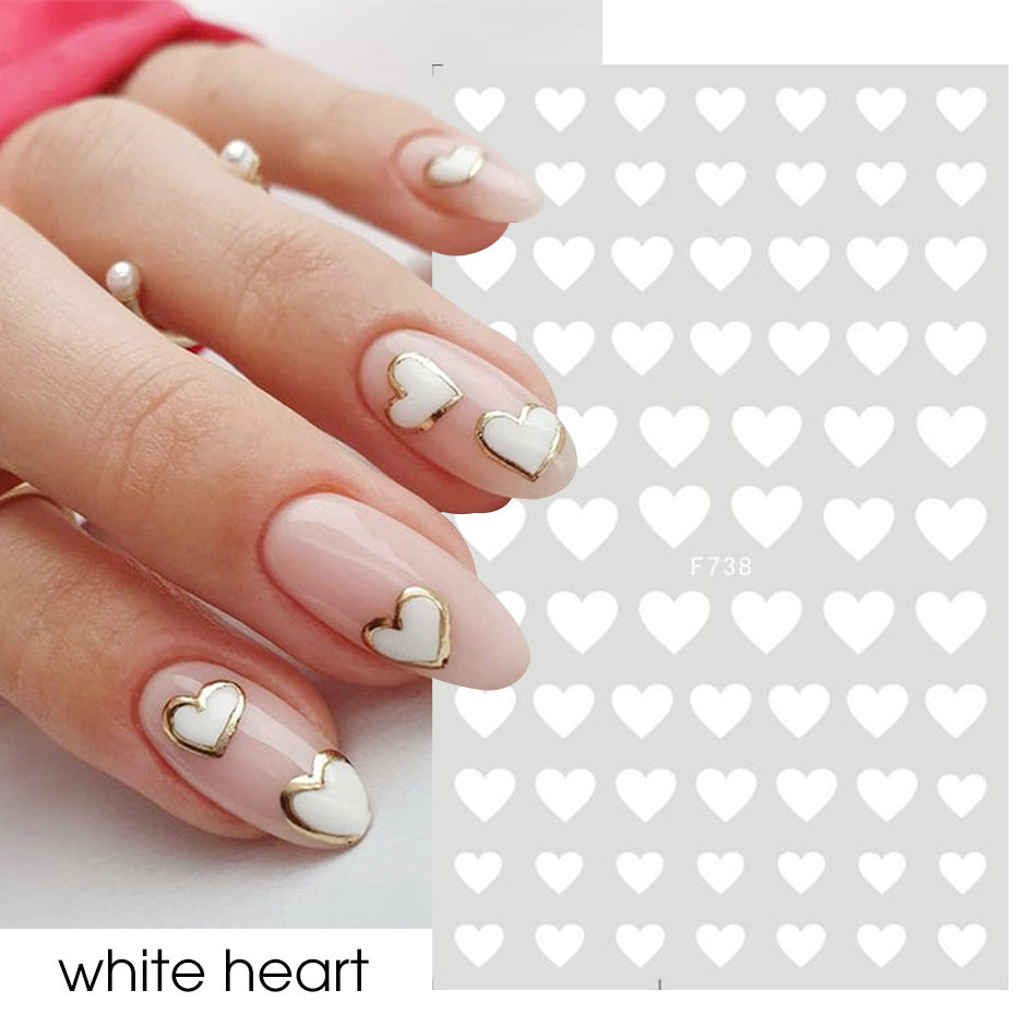 Cross-border Douyin Online Influencer Nail Stickers Cartoon Animation Couple Love Series Nail DIY Adhesive Decals Nail